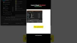 Create a Simple File Upload Form in HTML | HTML Tutorial #html #shorts