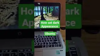 #shorts How to Set Dark Apperance on Ubuntu 20.04 LTS.