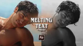 melting text effect ; after effects