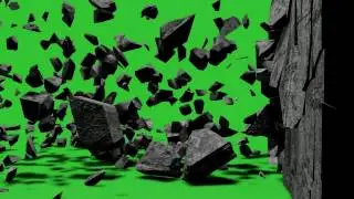 Green screen.wall.destruction.Front.side.front