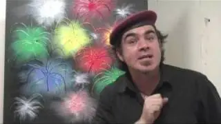 Art Lesson: How to Paint Fireworks Using Acrylic and Glitter Paint