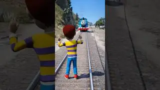 GTA V: RUDRA VS THOMAS THE TRAIN #shorts