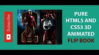 Pure html5 and Css3 3D Animated Flip Book
