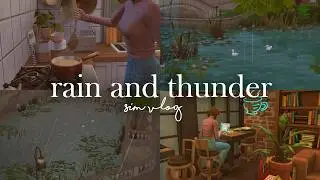 rain and thunder relaxing vlog 🌧️ | sims 4