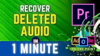 How To Recover Deleted Audio In Premiere Pro