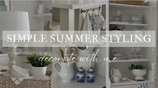 🌿NEW🌿 SIMPLE SUMMER STYLING || KITCHEN DECORATING IDEAS || HOW TO STYLE A KITCHEN ISLAND