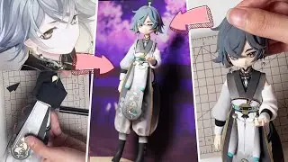 Anime clay figure sculpture making  art【Genshin】Make anime clay Tutorials