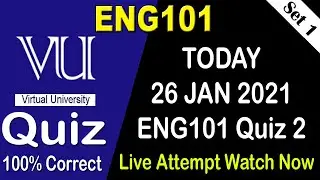 ENG101 Quiz 2 Solution 2021 | 26 Jan Fall 2020 |  ENG101 Quiz 2 Solv | Set 1 | AM Knowledge Official