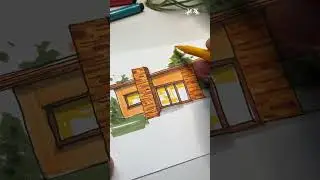 How to draw house using Pitt Artist Pen with Brandcamp