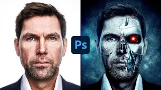 Terminator Face Photoshop Effect With 1 Click Using an Action