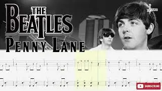 The Beatles - Penny Lane (🔴Bass + Drum Tabs) By Paul McCartney & Ringo Starr 