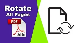 How to rotate all pages in pdf (Organize Pages) using Adobe Acrobat Pro DC