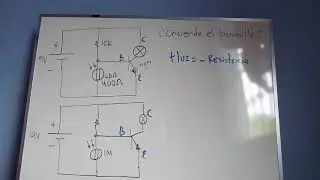 Circuito con transistor y con LDR.  ¿Enciende el bombillo?