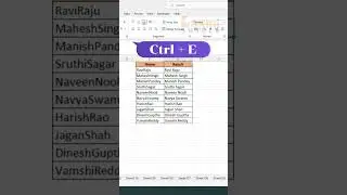 Three ways of Flash Fills MS Excel In Telugu | MS Excel In Telugu | #msexcelshorts