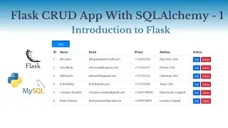 Flask CRUD Application With SQLAlchemy - 1