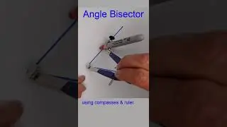 Angle Bisector using compasses & ruler #shorts