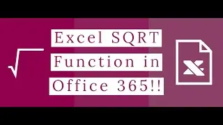 How to Use Excel SQRT Function in Office 365? Geek Excel