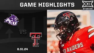 Abilene Christian vs. Texas Tech Game Highlights | 2024 Big 12 Football