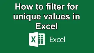 How to filter for unique values in Excel