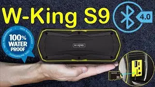 W-KING S9 -   распаковка, обзор и настройка лучшей портативной Bluetooth колонки из Китая