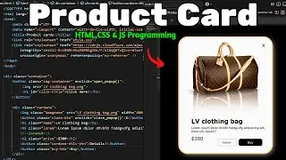 ASMR program - Product card animation create in [HTML, CSS & JS] programming | No Talking