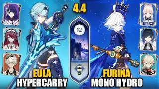 F2P C0 Eula Hypercarry & C0 Furina Mono Hydro Team | Spiral Abyss 4.4 Floor 12 | Genshin Impact