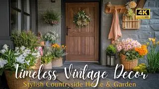 Rustic Furniture Meets Floral Charm: Stylish Countryside Home & Garden with Timeless Vintage Decor