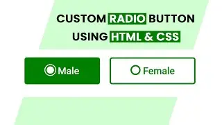 How To Create Custom Radio Button Using HTML & CSS | How To Customize Radio Button In Html