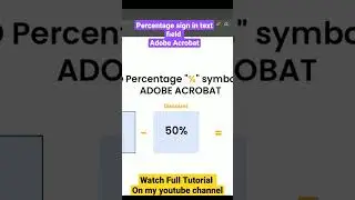 Percentage sign in pdf acrobat #shorts #shortsvideo