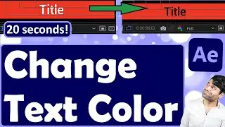 How to change the color of text in After Effects