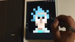 Rick & Morty 8bit Art with Procreate mobile app