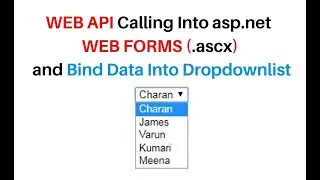 Calling WEB API From asp.net Web Forms Data Into Dropdownlist c#4.6