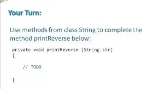 Java Basics - class String