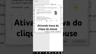 TRAVANDO CLIQUE DO MOUSE NO W11/10 #windows #mouse #tutorial #dicas #pc