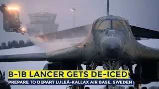 Behind the Genius Techniques Used to De-Iced on Massive B-1B Lancer Before Takeoff