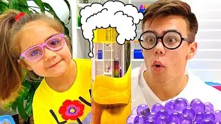 Артем показывает Мие Легкие DIY эксперименты для детей | Мия Настя и Артем