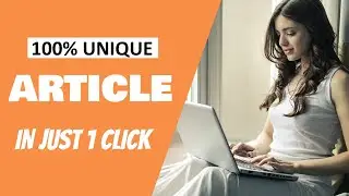 Generate 100% unique article from youtube - Free article generator !