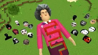 Scary Teacher Maze House With 100 Nextbots in Minecraft - Gameplay - Coffin Meme