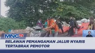 Pemotor Nyaris Seruduk Relawan Pengaman Jalur Cangar-Pacet Mojokerto - LIS 29/01