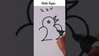 Bird drawing for beginners 🐦 bird drawing from number 22