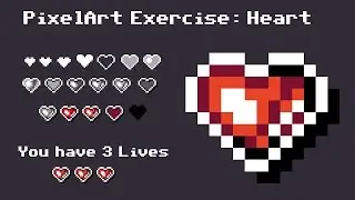 Pixel Art Tutorials - Drawing a Heart or Life icon for your games