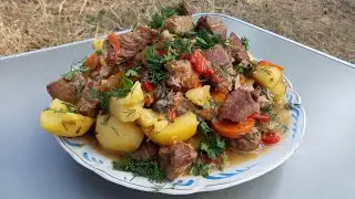 ДИЕТИЧЕСКОЕ РАГУ (мясо и тыква с овощами) ! ENG. SUB.