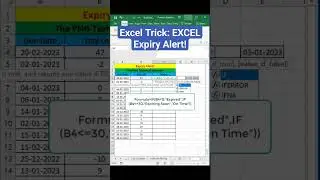 Excel Trick:EXCEL Expiry Alert!