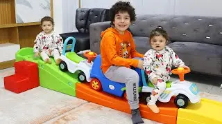 Yusuf and Alya & Asya play Roller Coaster Slide @OyuncuYusuf