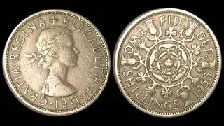 Elizabeth II 1955 TWO SHILLINGS Coin VALUE + REVIEW