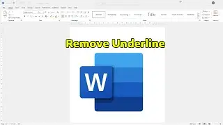 How To Remove Underline in Microsoft Word