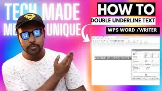 How to double underline text in wps office writer | how to double underline in wps office writer