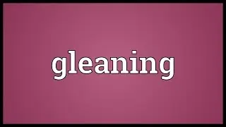 Gleaning Meaning