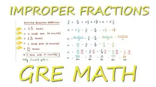 GRE Math - IMPROPER FRACTIONS Example in 4 Minutes!
