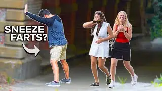 FUNNY Fart Prank in NYC! Sneezing out the WRONG END!